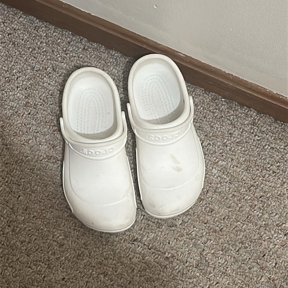 Kids White Crocs Clogs